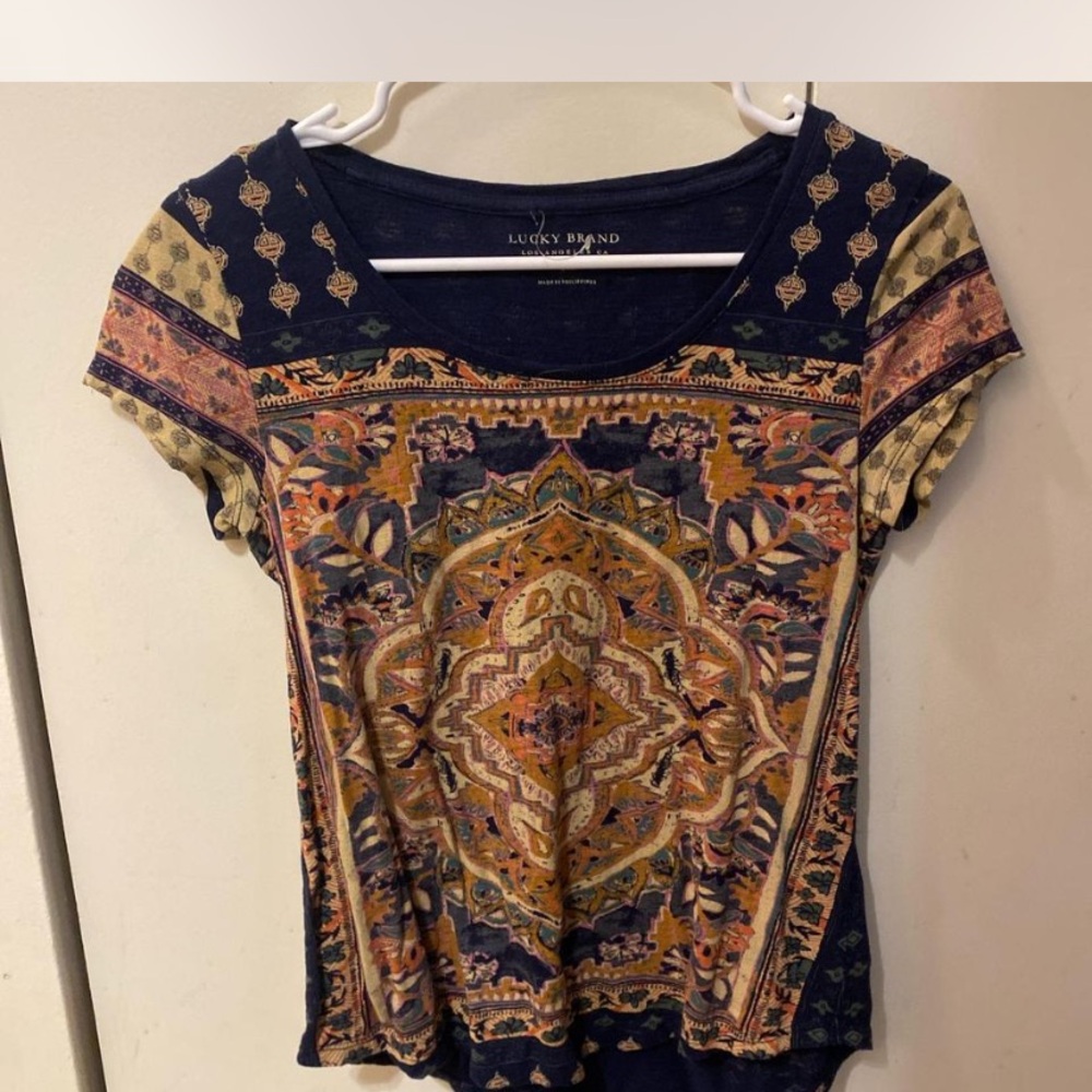 Lucky Brand Women's Multicolor Bohemian Top